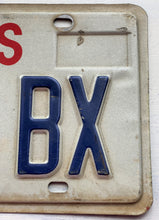 VINTAGE LICENSE PLATE:  TEXAS DISABLED-DRIVER PLATE (RED, CREAM, AND BLUE/HEAVYWEIGHT)