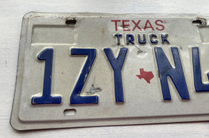 VINTAGE LICENSE PLATE:  TEXAS TRUCK--LET'S ROLL!