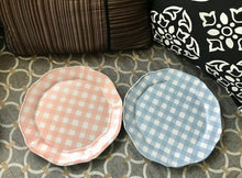 DECORATIVE FLORAL/GINGHAM PLATES FOR EVERYDAY USE, PARTIES, OR WALL DECOR--LIKE VINTAGE CHINA! SO PRETTY, BUT NOT FRAGILE OR EXPENSIVE