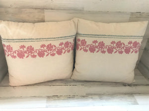 FLUFFY, FLORAL, OVERSIZED, FARMHOUSE-STYLE THROW PILLOW