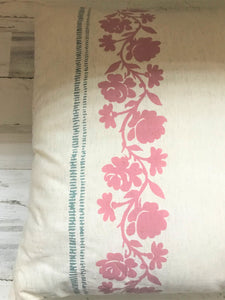 FLUFFY, FLORAL, OVERSIZED, FARMHOUSE-STYLE THROW PILLOW