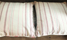 EXTRA-PRETTY, FARMHOUSE-STYLE SQUARE THROW PILLOW WITH TICKING-STRIPE AND FLORAL PATTERNS