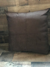 OVER-SIZED, HIGH-QUALITY DESIGNER THROW PILLOW (CHOCOLATE-COLORED FAUX SUEDE)