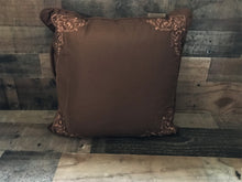 WHO'S READY FOR FALL AND THANKSGIVING? VERY SPECIAL, RUST-BROWN THROW PILLOW WITH FANCY-TRIMMED CORNERS