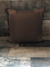 WHO'S READY FOR FALL AND THANKSGIVING? VERY SPECIAL, RUST-BROWN THROW PILLOW WITH FANCY-TRIMMED CORNERS