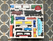 300-PIECE FRESH AND MODERN PUZZLE:  ATTENTION, TRAIN HOBBYISTS AND COLLECTORS! ARTSY, AWESOME TOY TRAIN PUZZLE (WONDERFUL GIFT FOR YOUR TRAIN-LOVER)