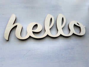 JUST A LITTLE "HELLO" SIGN--SIMPLE AND SWEET DECOR