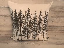 G O R G E O U S  GRAY/CREAM ARTSY, ABSTRACT TREES DESIGNER THROW PILLOW (UNIQUE FOR CHRISTMAS DECOR, BUT BEAUTIFUL FOR ALL YEAR-ROUND)