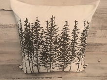 G O R G E O U S  GRAY/CREAM ARTSY, ABSTRACT TREES DESIGNER THROW PILLOW (UNIQUE FOR CHRISTMAS DECOR, BUT BEAUTIFUL FOR ALL YEAR-ROUND)