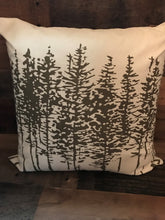 G O R G E O U S  GRAY/CREAM ARTSY, ABSTRACT TREES DESIGNER THROW PILLOW (UNIQUE FOR CHRISTMAS DECOR, BUT BEAUTIFUL FOR ALL YEAR-ROUND)