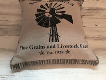 VINTAGE-LOOK, FARMHOUSE-STYLE WINDMILL THROW PILLOW