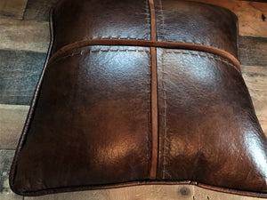 BOOM! THE MOST GORGEOUS LEATHER THROW PILLOW!