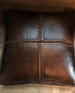 BOOM! THE MOST GORGEOUS LEATHER THROW PILLOW!