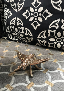 GOLD-METAL HONEY BEE DECOR ACCENT (HANDCRAFTED)