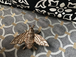GOLD-METAL HONEY BEE DECOR ACCENT (HANDCRAFTED)