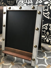 SMALLISH, EASEL-STYLE, BEAUTIFUL CHALKBOARD (TWO SIDES) WITH "RIVET" DETAILING