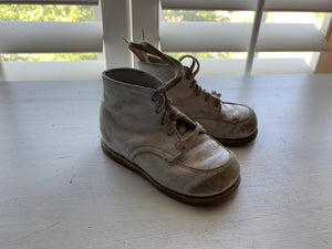 VINTAGE BABY WALKING SHOES--HARD-SOLED, WELL-WORN, AND FULL OF NOSTALGIC CHARM