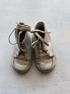 VINTAGE BABY WALKING SHOES--HARD-SOLED, WELL-WORN, AND FULL OF NOSTALGIC CHARM