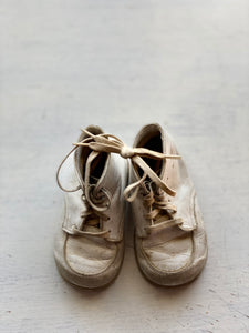 VINTAGE BABY WALKING SHOES--HARD-SOLED, WELL-WORN, AND FULL OF NOSTALGIC CHARM