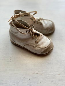 VINTAGE BABY WALKING SHOES--HARD-SOLED, WELL-WORN, AND FULL OF NOSTALGIC CHARM