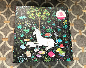 500-PIECE BOOK-THEMED "BOOKWORM UNICORN" PUZZLE