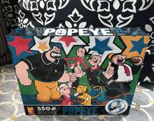 550-PIECE POPEYE AND FRIENDS BOLDLY-COLORED, SUPER FUN, RETRO-THEMED PUZZLE (MADE IN THE USA!)