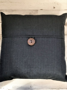 I LIKE BIG BUTTONS, AND I CANNOT LIE! BIG-BUTTON, DENIM-LOOK, GREAT-BIG THROW PILLOW