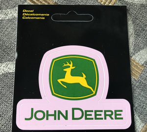 PINK JOHN DEERE DECALS (SET OF TWO)