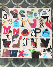 500-PIECE FRESH AND MODERN ALPHABET PUZZLE:  ANIMALS FROM A TO Z (SO CHARMING AND SWEET)