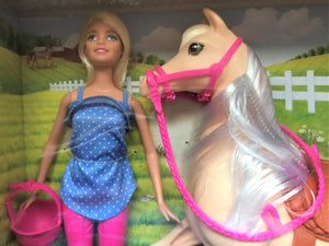 LET'S RIDE! BARBIE AND HER PALOMINO HORSE SET