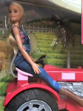 BARBIE FARMER, TRACTOR/CART, AND ANIMALS DELUXE SET