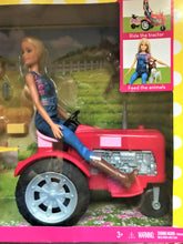 BARBIE FARMER, TRACTOR/CART, AND ANIMALS DELUXE SET