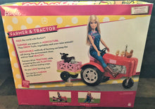 BARBIE FARMER, TRACTOR/CART, AND ANIMALS DELUXE SET