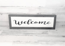 OLD-SCHOOL MEETS MODERN FARMHOUSE CHIC (PRETTY, PRETTY, PRETTY BLACK-AND-WHITE ENAMEL "WELCOME" WALL DECOR)