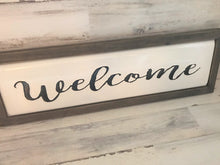 OLD-SCHOOL MEETS MODERN FARMHOUSE CHIC (PRETTY, PRETTY, PRETTY BLACK-AND-WHITE ENAMEL "WELCOME" WALL DECOR)