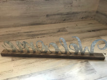 BEAUTIFUL "WELCOME" GALVANIZED-ON-WOOD SITTING DECOR