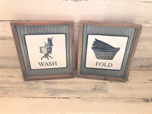 CUTENESS! STURDY AND STUNNING "WASH" AND "FOLD" VINTAGE-LOOK WALL DECOR (SET OF TWO)