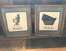 CUTENESS! STURDY AND STUNNING "WASH" AND "FOLD" VINTAGE-LOOK WALL DECOR (SET OF TWO)