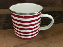 STARRY-AND-STRIPE-Y ENAMEL MUG:  RED, WHITE, AND BLUE-TIFUL!