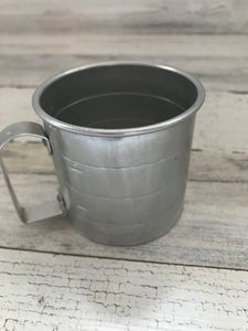 VINTAGE SMALL, ONE-CUP ALUMINUM DRY INGREDIENTS MEASURING CUP