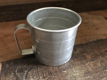 VINTAGE SMALL, ONE-CUP ALUMINUM DRY INGREDIENTS MEASURING CUP