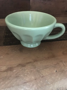 GORGEOUS RETRO-MINT GREEN MUG WITH UNIQUE, CHARMING SHAPE AND VINTAGE LOOK