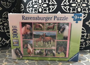 300 XXL-PIECE HORSE-THEMED, PREMIUM PUZZLE:  SO MANY HORSES! BEAUTIFUL AND TOP-QUALITY--PERFECT FOR ANY HORSE-LOVER