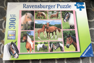 300 XXL-PIECE HORSE-THEMED, PREMIUM PUZZLE:  SO MANY HORSES! BEAUTIFUL AND TOP-QUALITY--PERFECT FOR ANY HORSE-LOVER