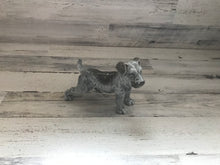 CHARMING VINTAGE GRAY GLASS DOG