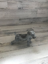 CHARMING VINTAGE GRAY GLASS DOG