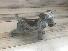 CHARMING VINTAGE GRAY GLASS DOG