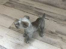 CHARMING VINTAGE GRAY GLASS DOG