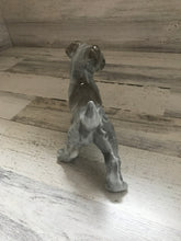 CHARMING VINTAGE GRAY GLASS DOG