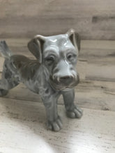 CHARMING VINTAGE GRAY GLASS DOG